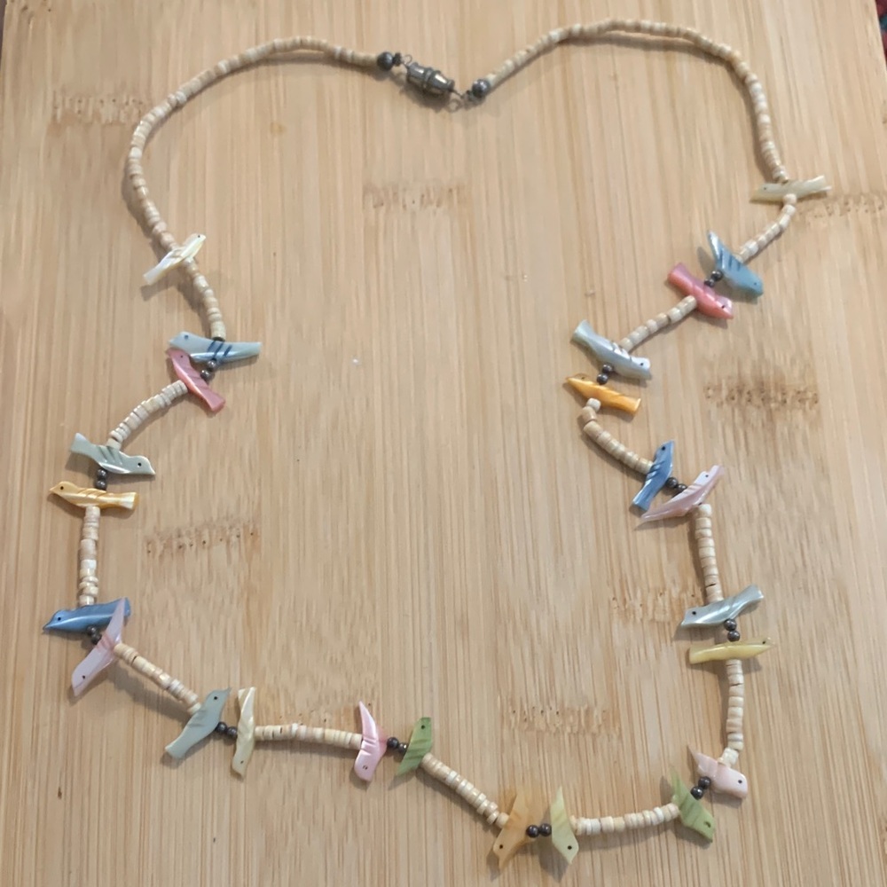 Vintage Zuni Bird Fetish Necklace